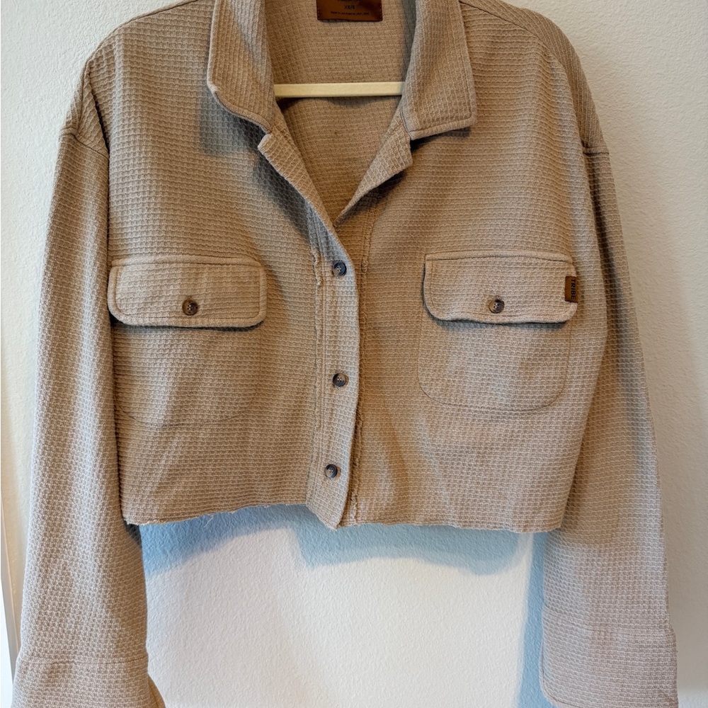 Tribe Kelley xs/s Waffle Knit Cropped Jacket - Women